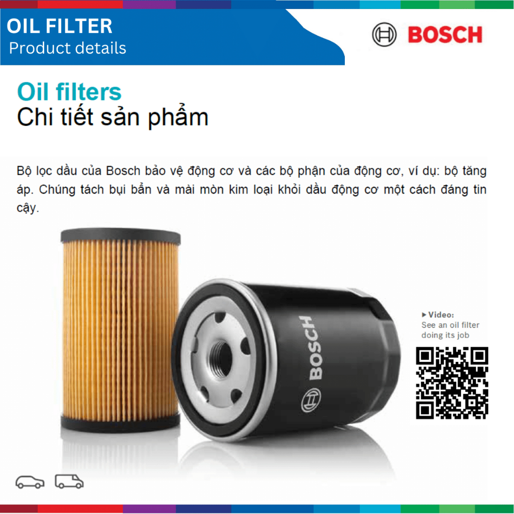 Lọc dầu động cơ xe HONDA HRV, HR-V, đời xe 2018 đến nay, Bosch Oil Filter, 0986AF0126, phụ tùng Bosch