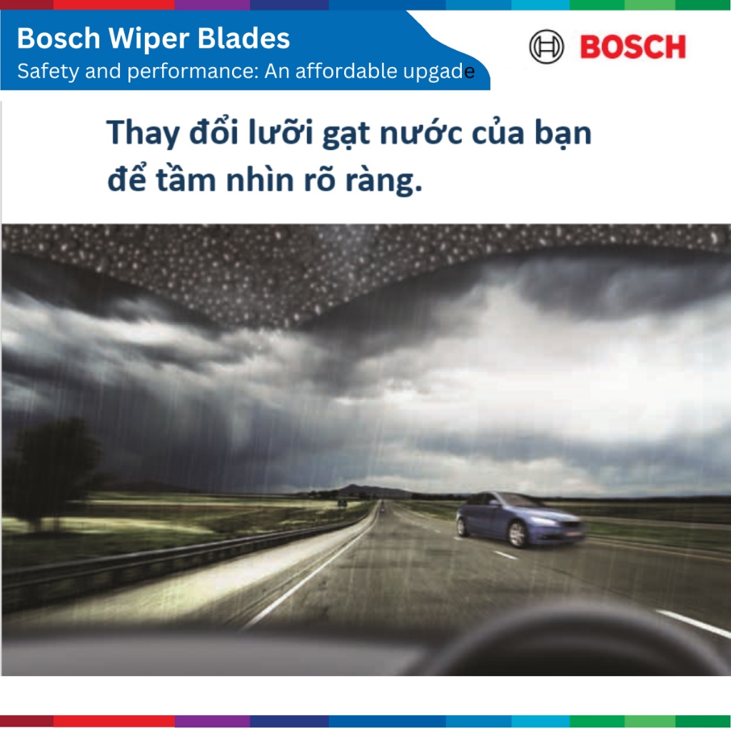 Bộ gạt mưa xe ô tô Rush (2018-), Bosch Clear Advantage, size 21" & 18", gạt nước xe Toyota Rush, Rush