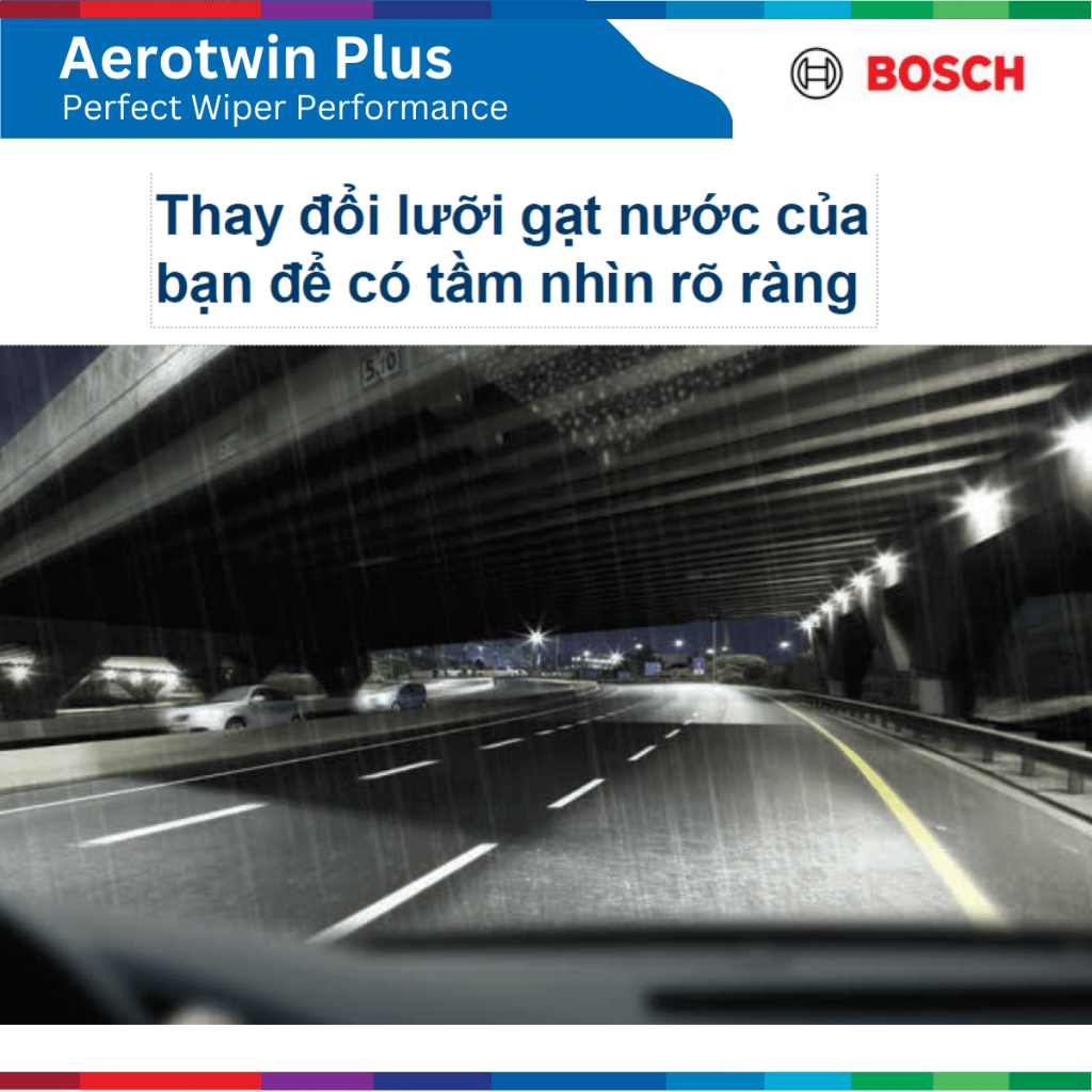 Bộ gạt mưa xe VinFast Lux SA 2.0 đời xe 2019 đến nay, Bosch AerotTin Plus AP24 & AP20, gạt nước xe Lux SA2.0